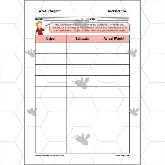 PlanBee What is Weight? Complete Primary Maths Lessons for Year 3