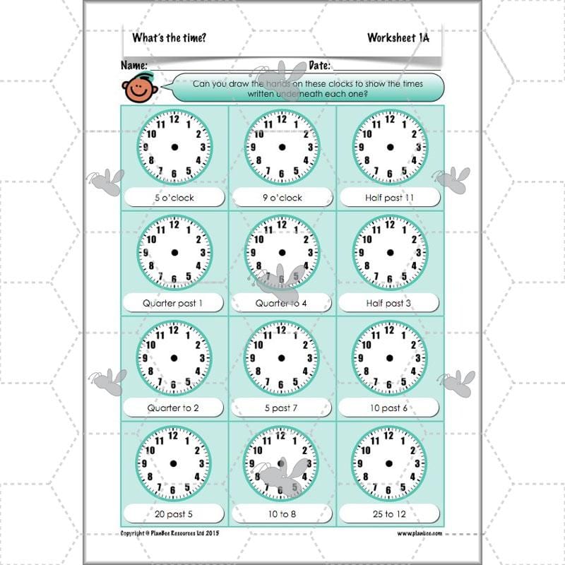 PlanBee Year 3 Time Planning | Plans, Slides and Worksheets