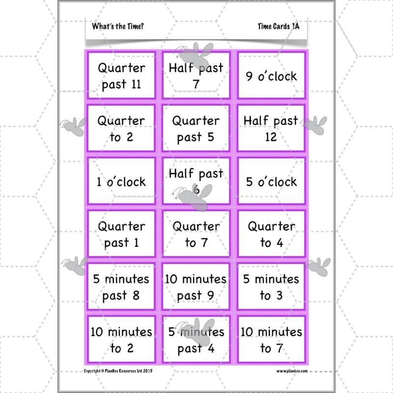 PlanBee Year 3 Time Planning | Plans, Slides and Worksheets
