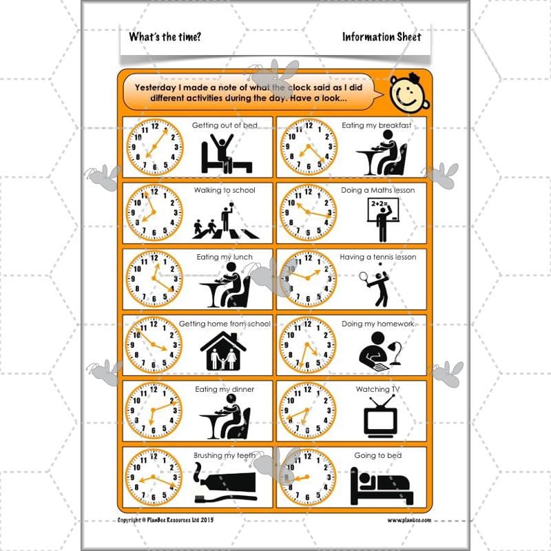 PlanBee Year 3 Time Planning | Plans, Slides and Worksheets