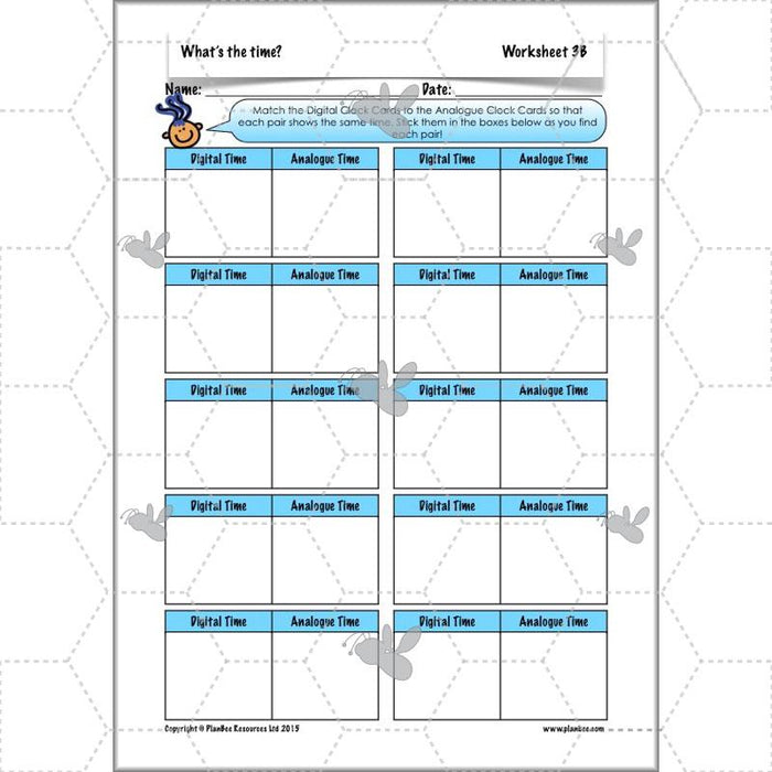 PlanBee Year 3 Time Planning | Plans, Slides and Worksheets