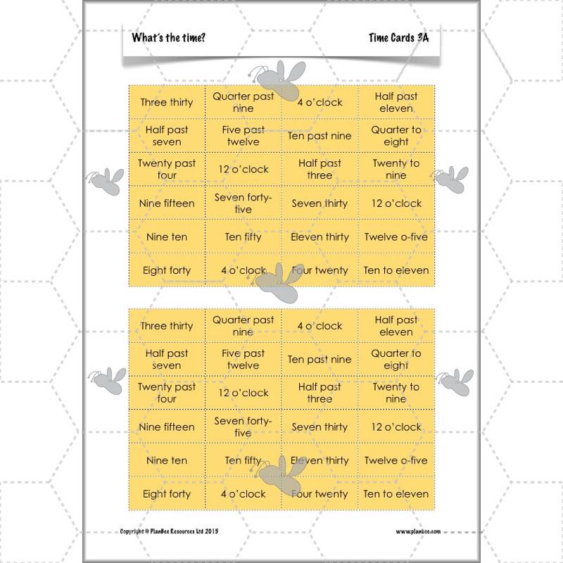 PlanBee Year 3 Time Planning | Plans, Slides and Worksheets