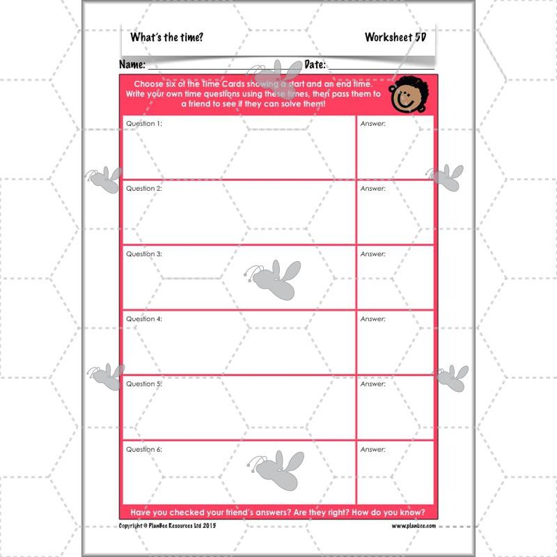 PlanBee Year 3 Time Planning | Plans, Slides and Worksheets