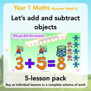 PlanBee Let’s add and subtract objects - KS1 maths number plans