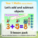 PlanBee Let’s add and subtract objects - KS1 maths number plans