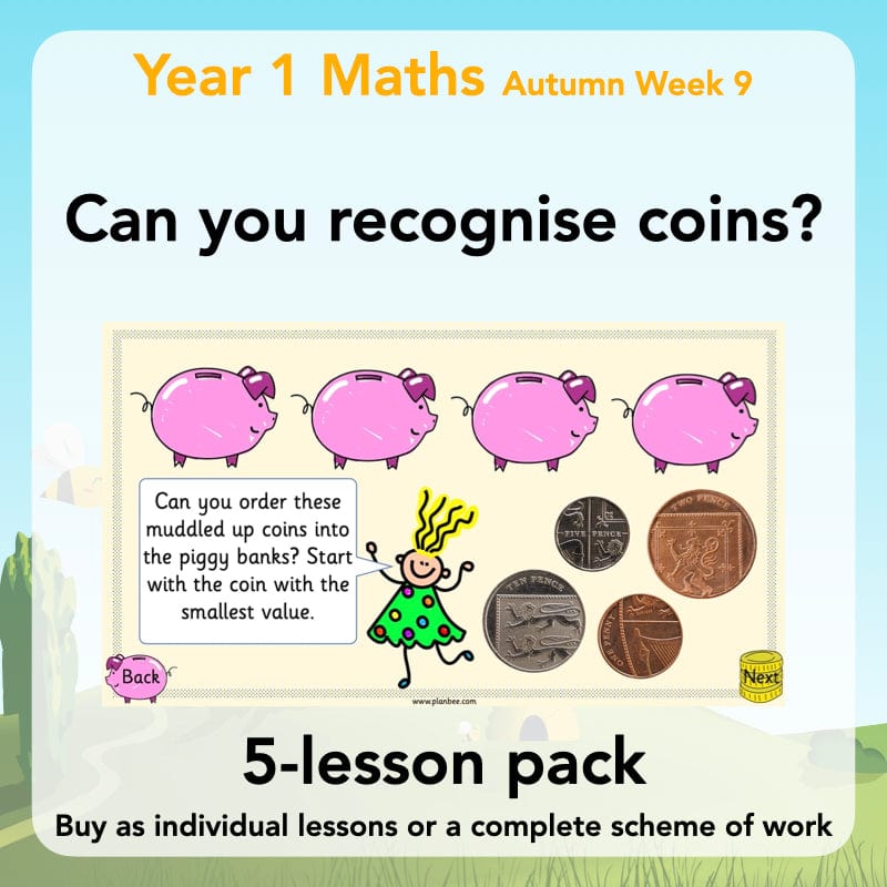 PlanBee Can you recognise coins? Year 1 money lesson by PlanBee