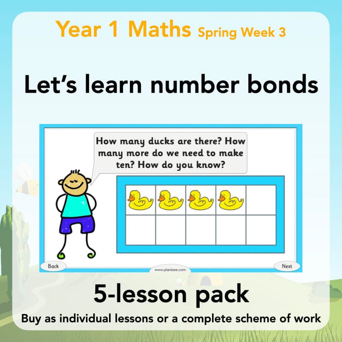 PlanBee Let’s learn number bonds - KS1 complete planning