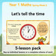 PlanBee Let's tell the time - KS1 Year 1 complete planning