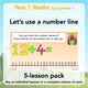 PlanBee Let’s use a number line - KS1 Year 1 complete lesson pack