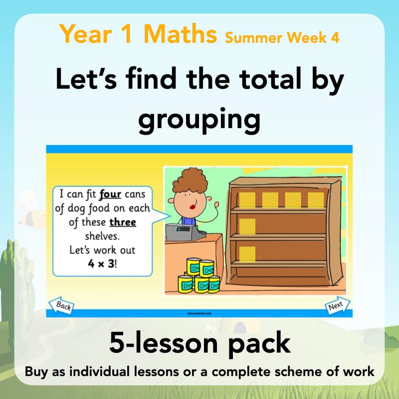 PlanBee Let’s find the total by grouping | Year 1 | Multiplication & Division