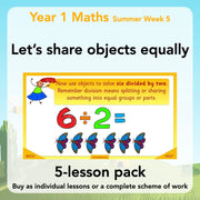PlanBee Let's share objects equally: Year 1 multiplication and division
