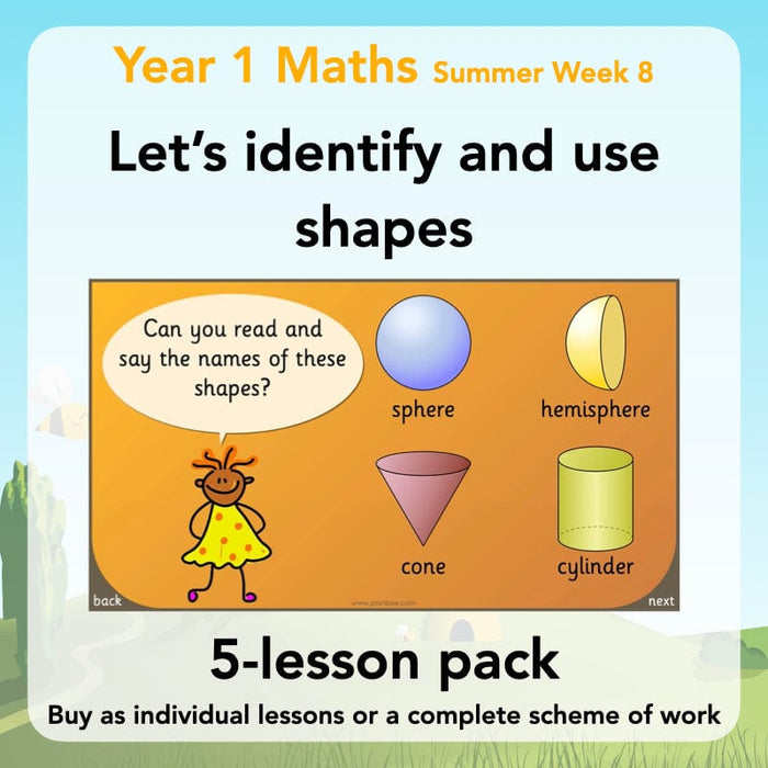 PlanBee Identify Properties of Shapes Year 1 Maths Lessons | PlanBee
