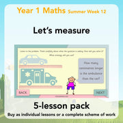 PlanBee Let’s Measure Year 1 Maths Planning