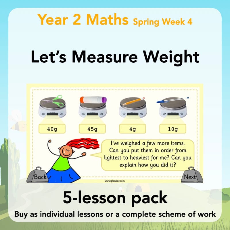 PlanBee Let's Measure Weight - KS1 - Year 2 Maths - Measurement