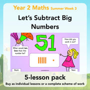 PlanBee Let’s Subtract Big Numbers | Year 2 Maths Plans & Resources | PlanBee