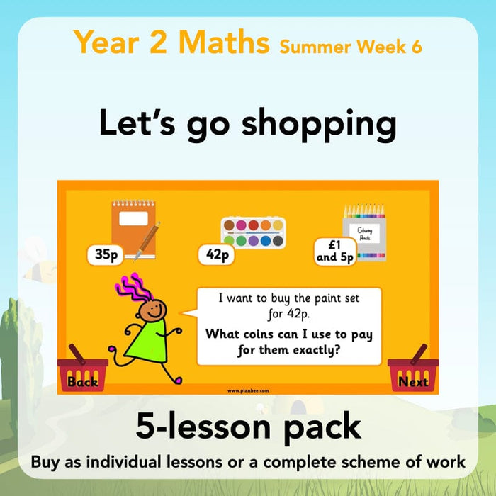 PlanBee Let's Go Shopping: Year 2 Money Maths Activities