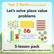 PlanBee Let's Solve Place Value Problems: Year 2 Maths scheme of work