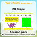 PlanBee 2D Shapes Year 3 Maths Lesson Pack by PlanBee