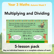 PlanBee Multiplying and Dividing: Complete Year 3 Maths scheme of work