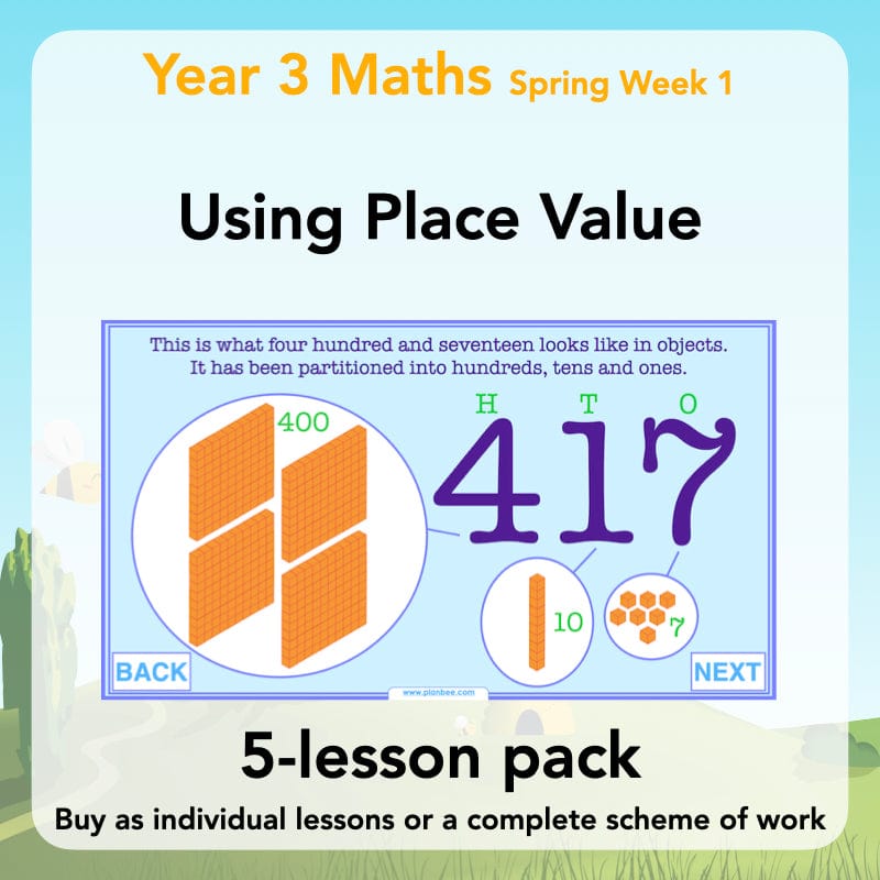 PlanBee Using Place Value: KS2 Maths Planning for Year 3