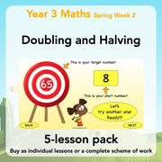 PlanBee Doubling and Halving Year 3 Maths Lesson Plan Packs | KS2