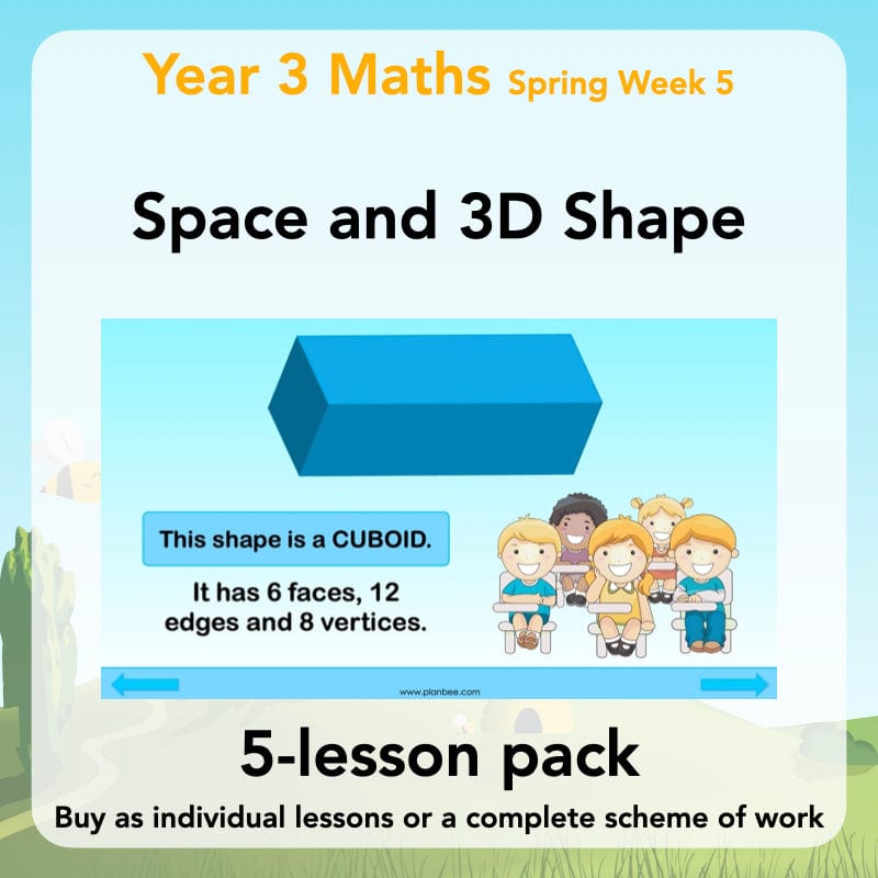 Year 3 3D Shape and Space Maths Lessons by PlanBee