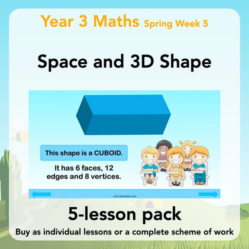 PlanBee Year 3 3D Shape and Space Maths Lessons by PlanBee