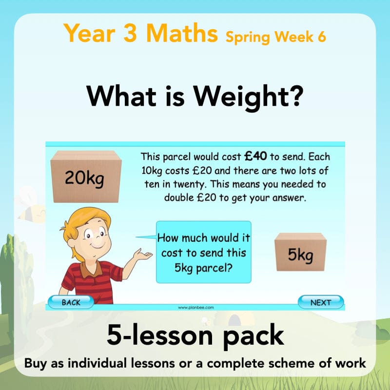 PlanBee What is Weight? Complete Primary Maths Lessons for Year 3
