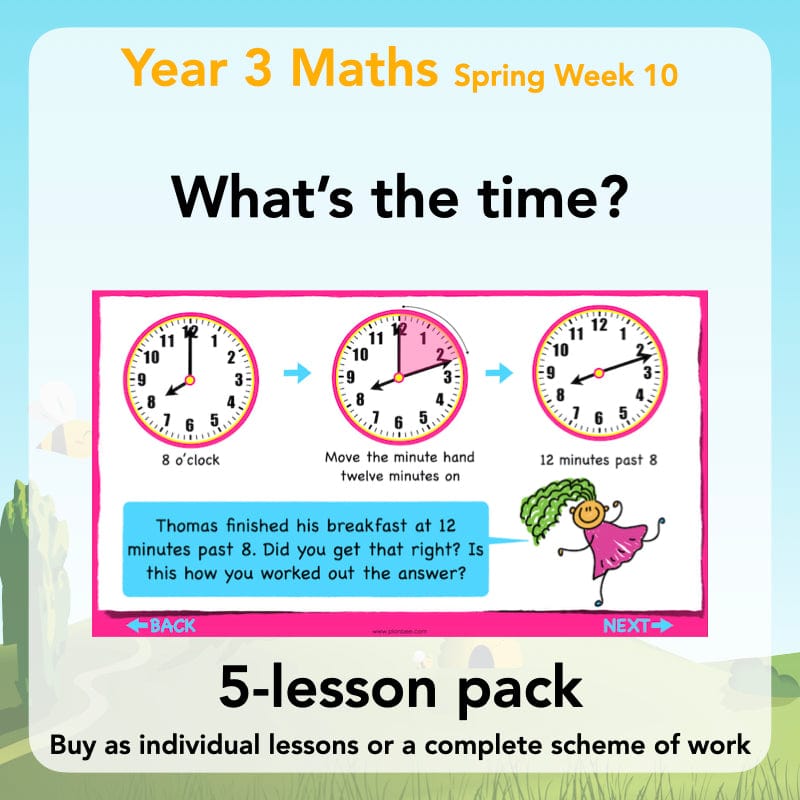 Math Topic Time Year 3 Time Planning | Plans, Slides and Worksheets — PlanBee