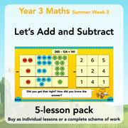 PlanBee Let's Add and Subtract: Maths Lesson Plans and Resources Year 3