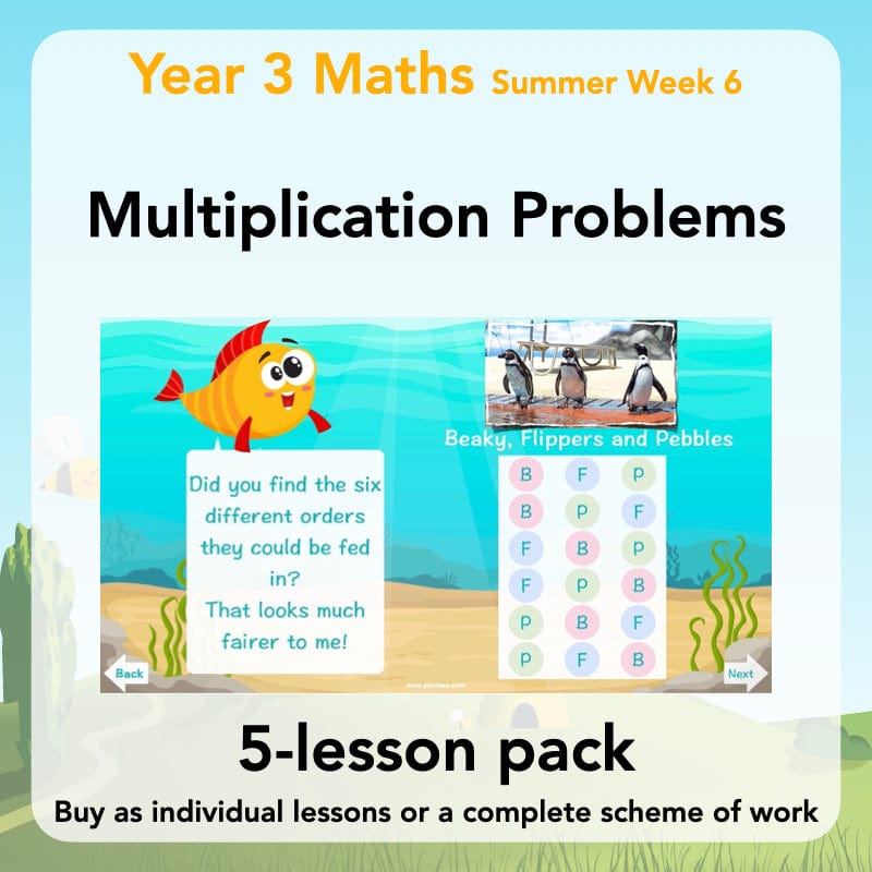 PlanBee Multiplication Problems: problem-solving and word problems – Year 3