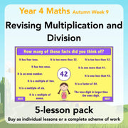 Year 4 Maths Curriculum: Revising Multiplication and Division