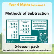 PlanBee Methods of Subtraction - Addition & Subtraction: Year 4 Primary Maths