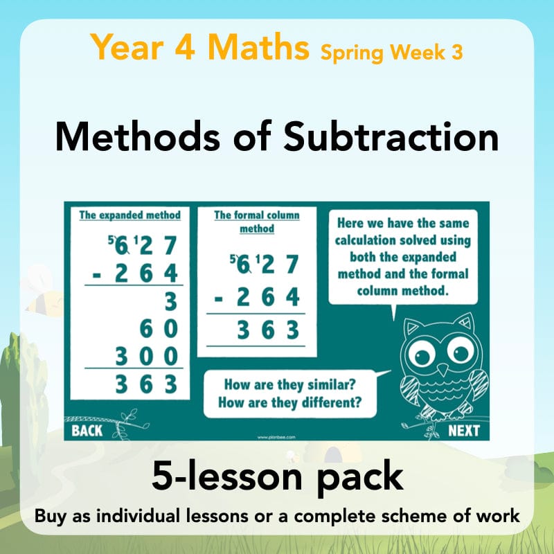 PlanBee Methods of Subtraction - Addition & Subtraction: Year 4 Primary Maths