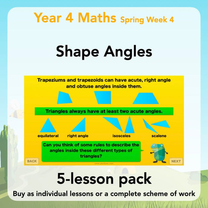 PlanBee Shape Angles Year 4 Shape Properties Lessons by PlanBee