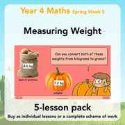 PlanBee Measuring Weight - Measurement: Primary Year 4 Maths Planning KS2
