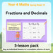 PlanBee Fractions and Decimals Year 4 Maths Lesson Plans by PlanBee