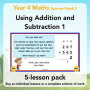 PlanBee Using Addition & Subtraction 1 - Year 4 Maths Planning and Resources