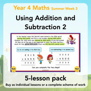 PlanBee Using Addition & Subtraction 2 - Complete Y4 Maths Lessons & Resources