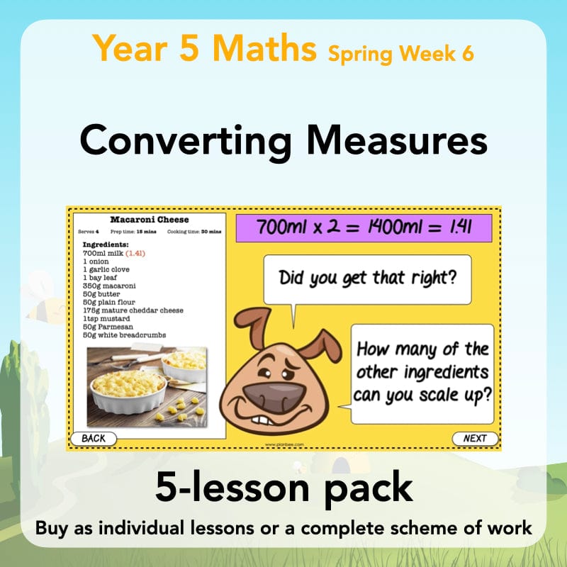 PlanBee Converting Measures - Complete Year 5 Measurement Planning