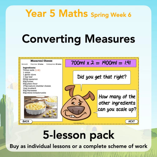 PlanBee Converting Measures - Complete Year 5 Measurement Planning