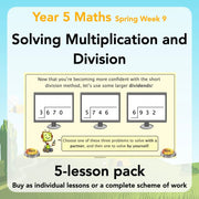 PlanBee Solving Multiplication & Division - KS2 - Year 5 Maths Planning