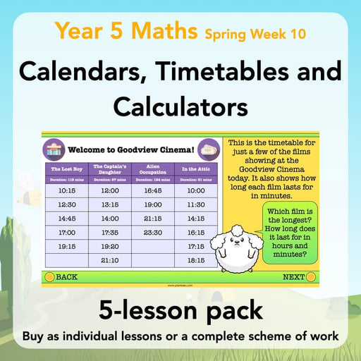 PlanBee Year 5 Time Lessons: Calendars and Timetables KS2