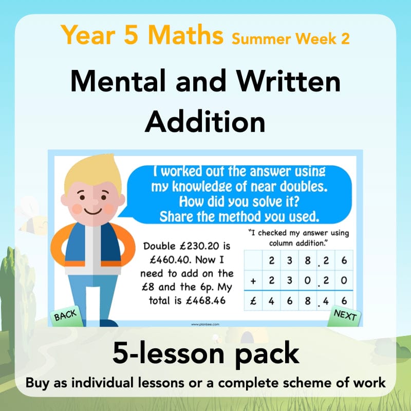 PlanBee Mental & Written Addition - Year 5 Maths Planning - PlanBee