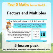 PlanBee Factors & Multiples - Year 5 Maths Planning and Resources from PlanBee