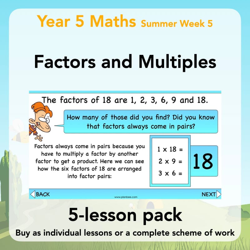 PlanBee Factors & Multiples - Year 5 Maths Planning and Resources from PlanBee
