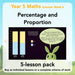 PlanBee Proportion and Percentage for Year 5 Maths Plans by PlanBee
