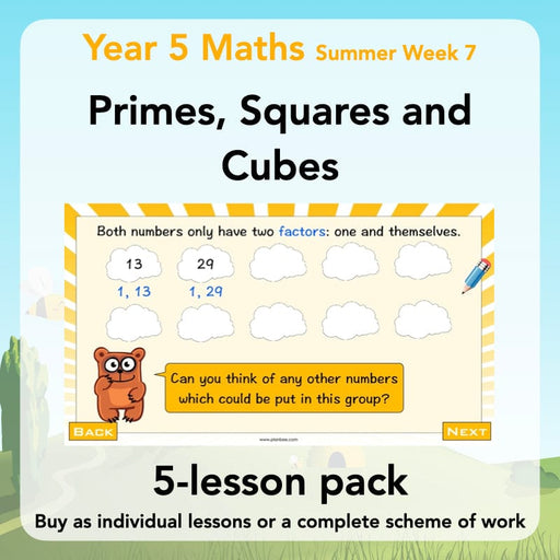 PlanBee Primes, Squares & Cubes - Year 5 Maths Planning & Resources - PlanBee