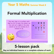 PlanBee Formal Multiplication - Multiplication & Division Year 5 Maths
