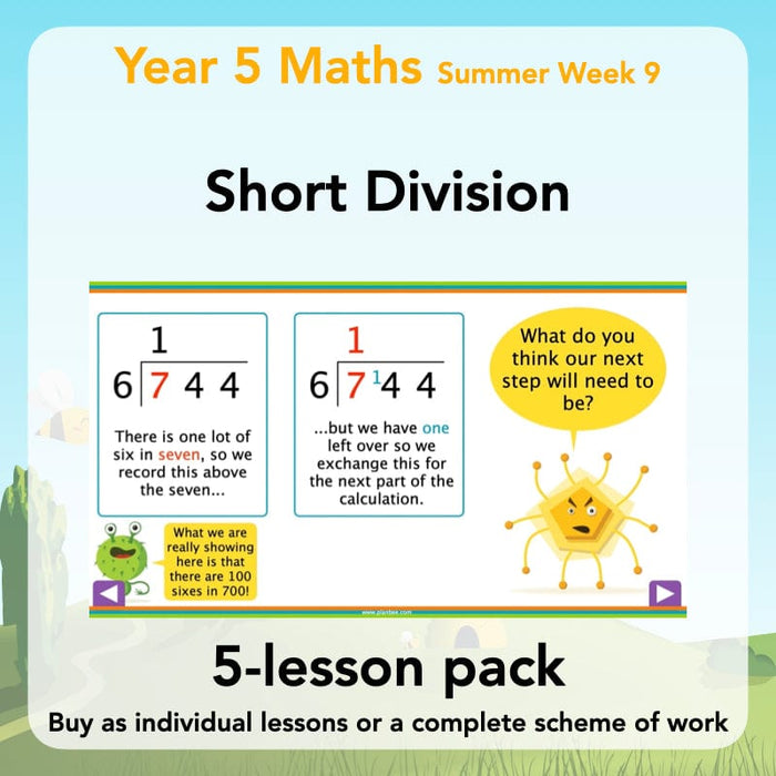 PlanBee Short Division - Year 5 Maths Planning and Resources from PlanBee